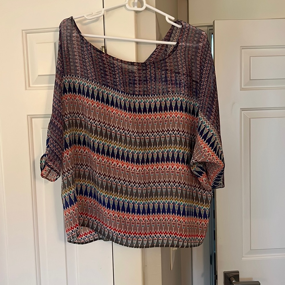 Gypsy multi colored silk blouse in excellent condition.